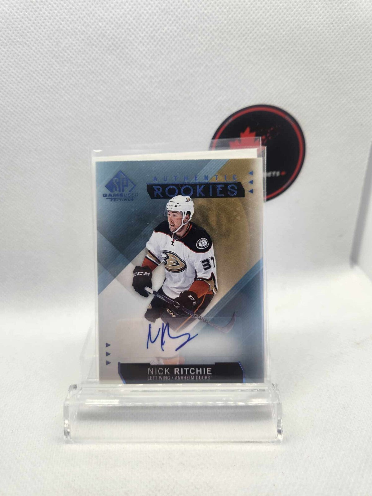 2015-16 SP Game-Used Authentic Rookies Nick Ritchie #229 Rookie Auto RC