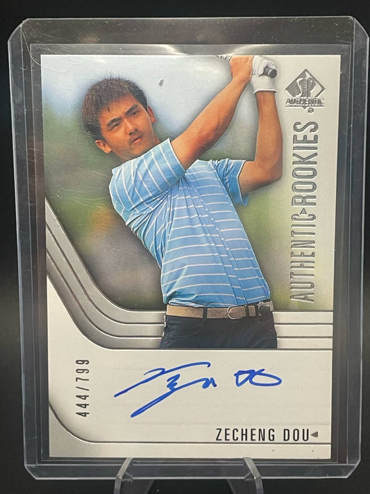 2021 SP AUTHENTIC GOLF AUTHENTIC ROOKIES AUTO #78 ZECHENG DOU RC (/799)