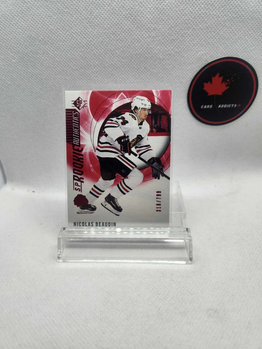Upper Deck 2020-21 SP Hockey Rookie Authentics Red Nicolas Beaudin /799