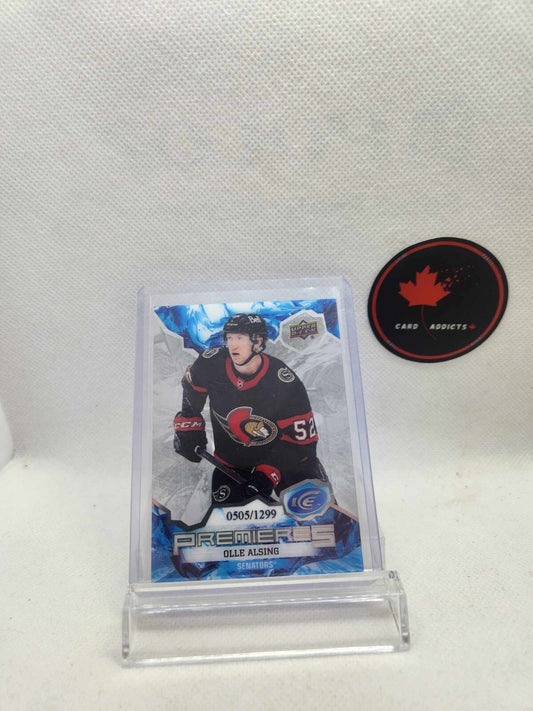 2021-22 UD Ice Base Ice Premieres #168 Olle Alsing /1299 - Ottawa Senators