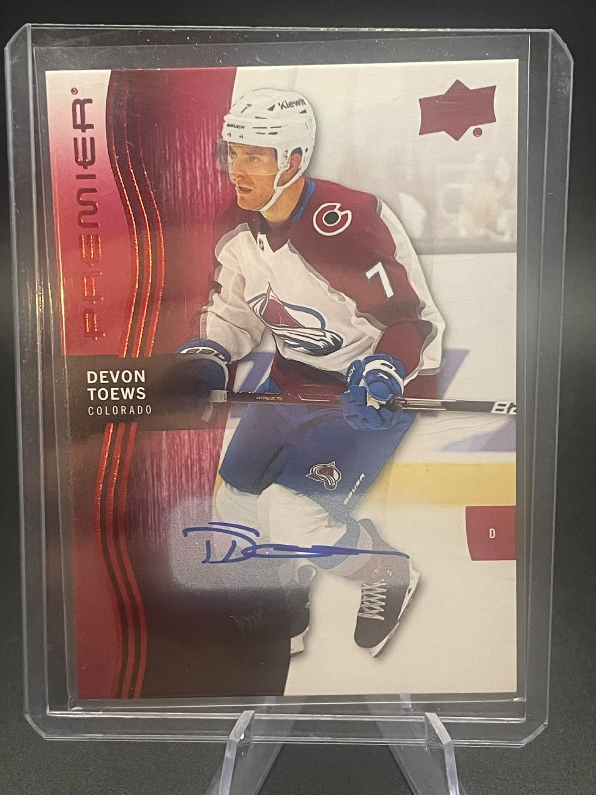 2023-24 Upper Deck Premier Auto Devon Toews #87 Colorado Avalanche