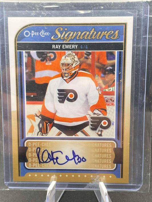 2014-15 O-Pee-Chee Signatures Ray Emery #S-RE Auto
