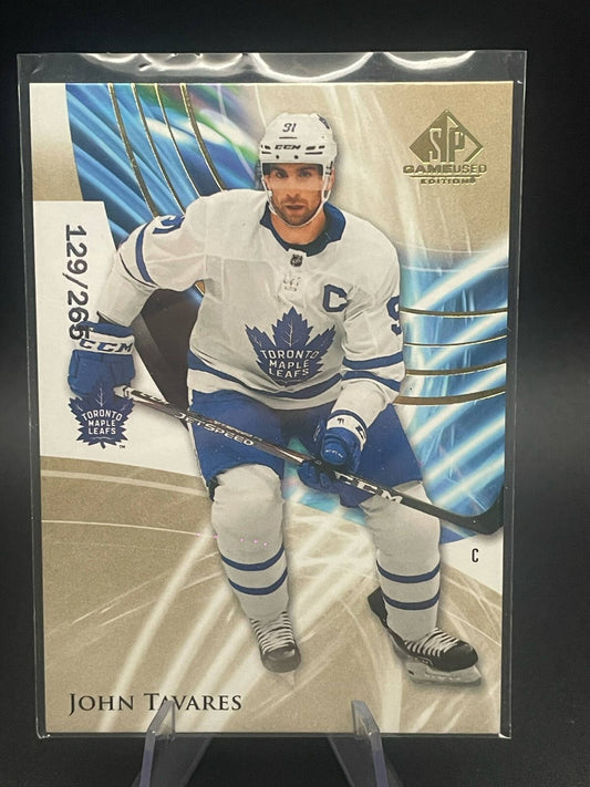 2020-21 SP GAME USED GOLDEN BURST #54 JOHN TAVARES /265 Toronto Maple Leafs