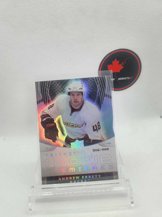 08-09 UD Trilogy Hockey Rookie Premiers 160 Andrew Ebbett /999