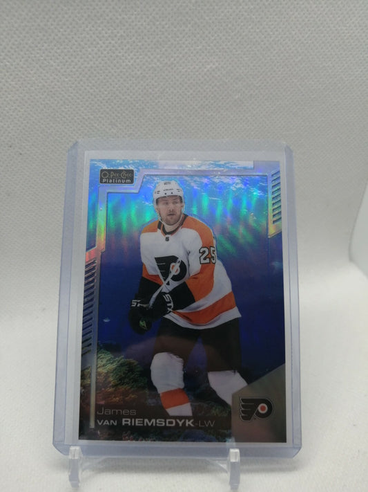 2020-21 James Van Riemsdyk O-Pee-Chee Platinum Aquamarine #/499 Parallel Flyers