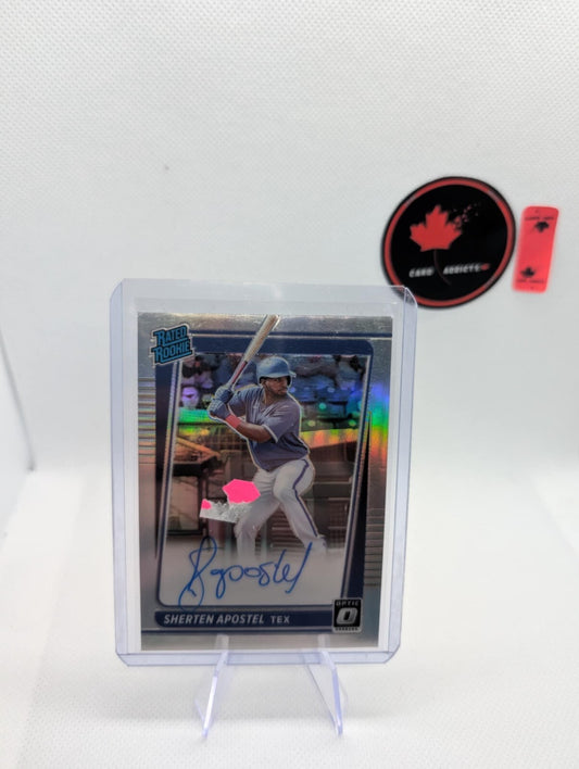 2021 Panini Donruss Optic Rated Signatures Sherten Apostel Rookie Auto RC