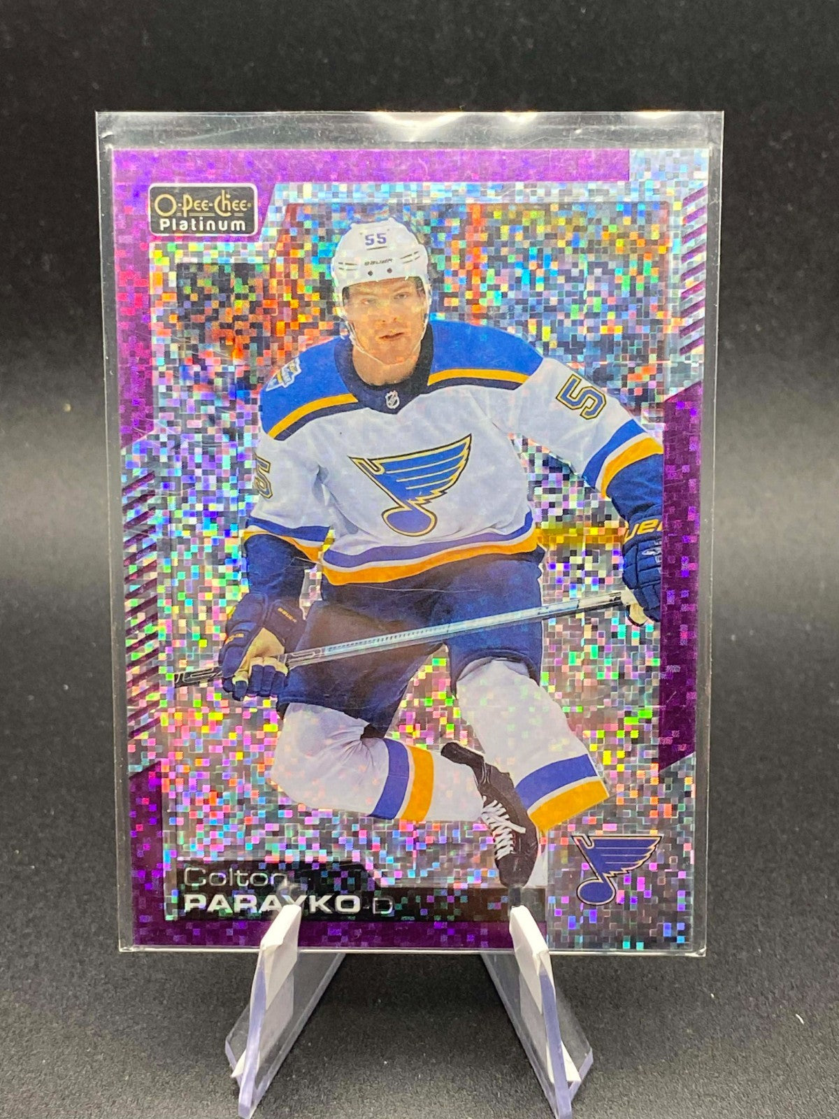 2020-21 O-Pee-Chee Platinum Violet Pixels Colton Parayko /399 St. Louis Blues