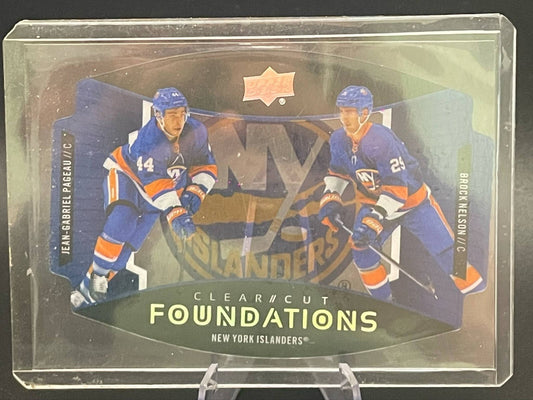 2020-21 UD CLEAR CUT FOUNDATIONS NEW YORK ISLANDERS PAGEAU-NELSON CCF-NP