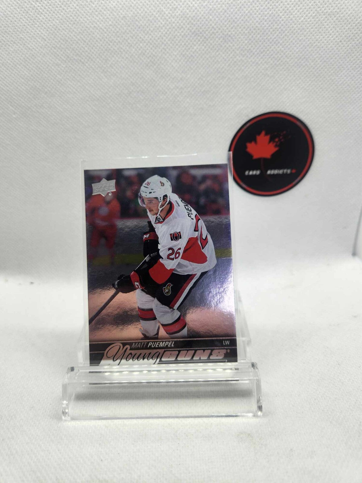 2015-16 Upper Deck Young Guns Silver Foil Board Matt Puempel #215 Rookie RC