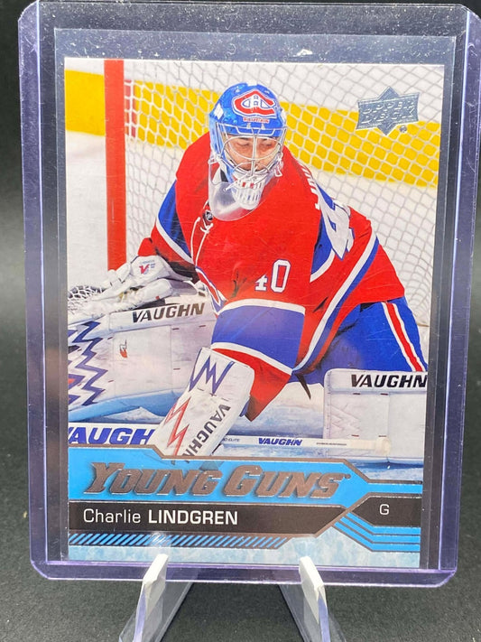 2016-17 Upper Deck Charlie Lindgren #473 Young Guns RC Montreal Canadiens