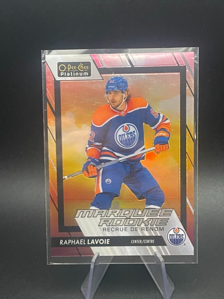 2023-24 OPC Platinum Marquee Rookie Raphael Lavoie Edmonton Oilers sunset