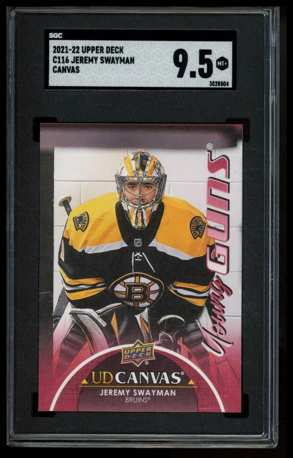 2021 UPPER DECK #C116 JEREMY SWAYMAN UD CANVAS YOUNG GUNS RC ROOKIE SGC 9.5