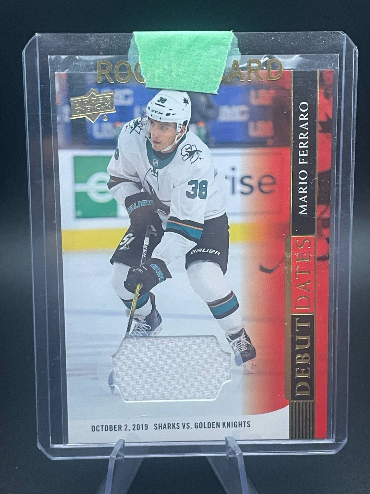 2020-21 Upper Deck Debut Dates Jersey MARIO FERRARO SAN JOSE SHARKS