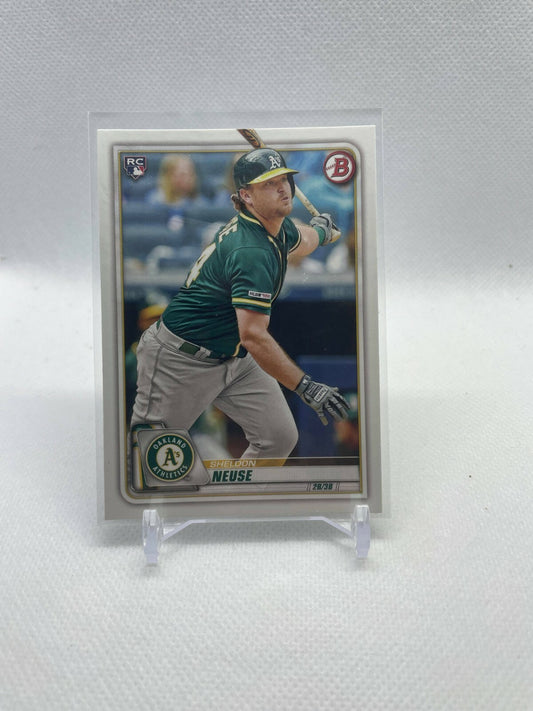 2020 Bowman Paper Base #67 Sheldon Neuse RC Oakland Athletics