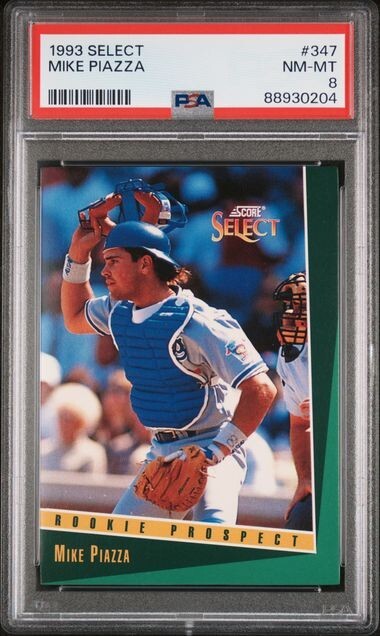 1993 Select #347 Mike Piazza PSA 8