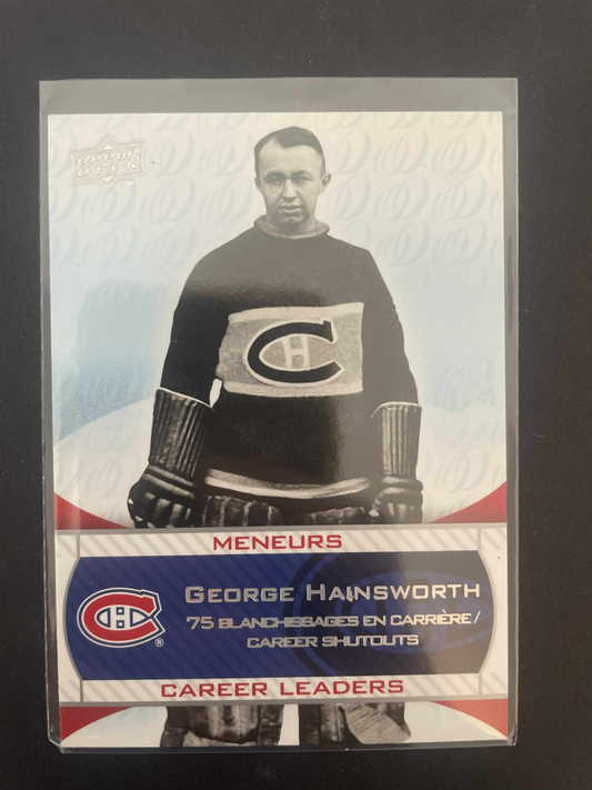 2008-09 Montreal Canadiens Centennial Career Leaders 242 George Hainsworth REF I