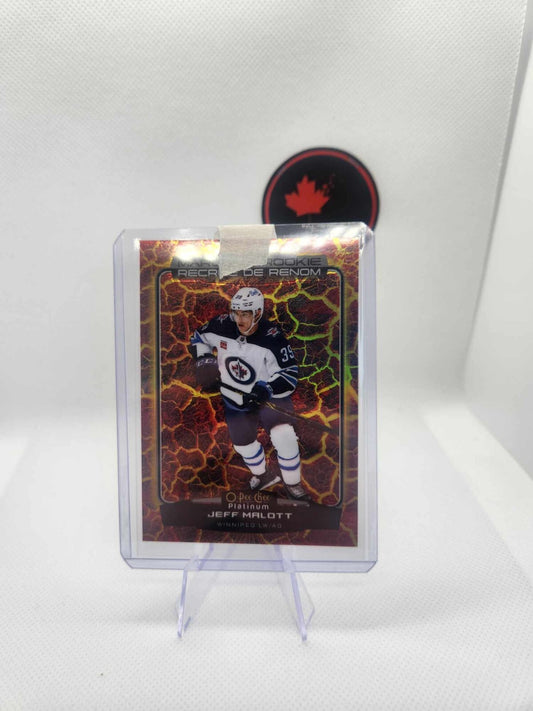 2022-23 OPC Platinum Hot Magma Jeff Malott Rookie /499 #245 Winnipeg Jets