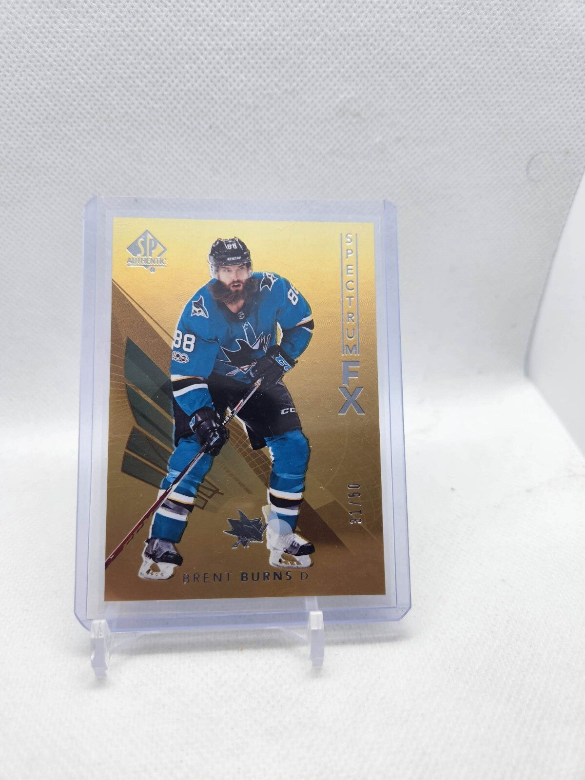 2017-18 SP Authentic Spectrum FX Gold #S84 Brent Burns FW #d 31/50 - NM-MT