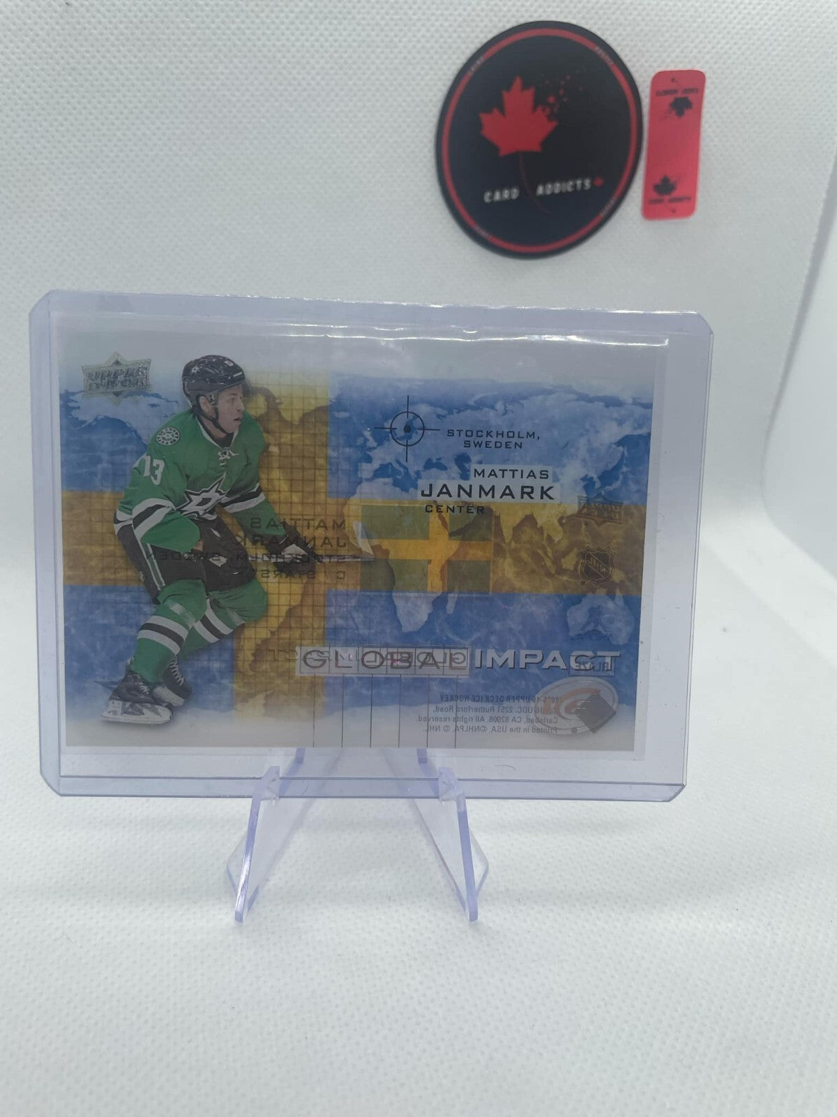 2015-16 Upper Deck Ice Global Impact Mattias Janmark Dallas Stars #GI-MJ