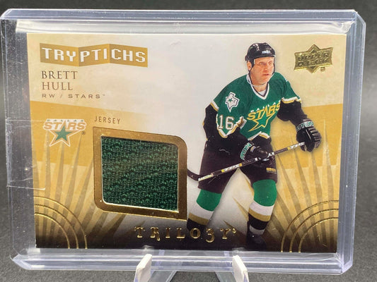 2014-15 Upper Deck Trilogy Tryptichs Jersey #TBH2 Brett Hull /600