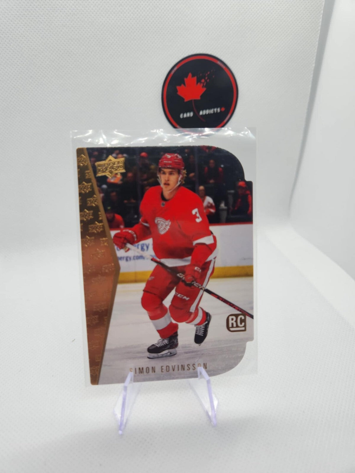 2023-24 UD Series 1 Retro DIE-CUT Rookie SIMON EDVINSSON #RDT-4 Red Wings RC