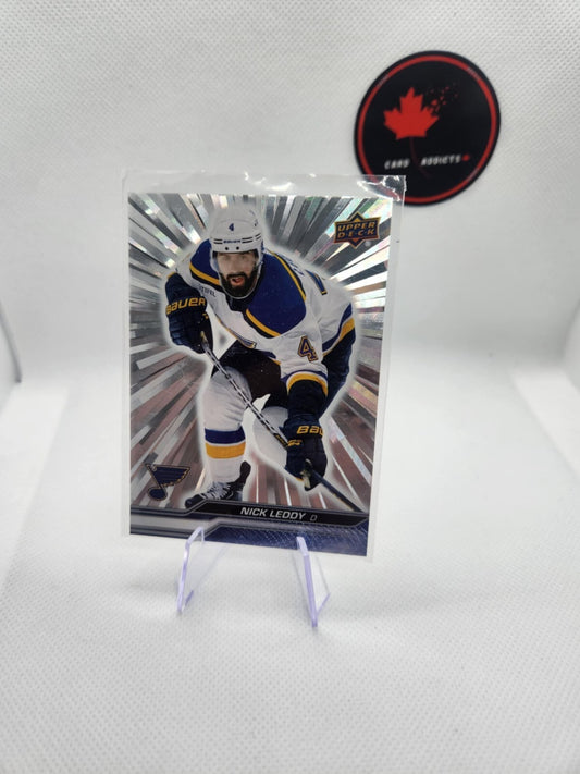 Nick Leddy 2023-24 Upper Deck Outburst Silver Parallel Card #159