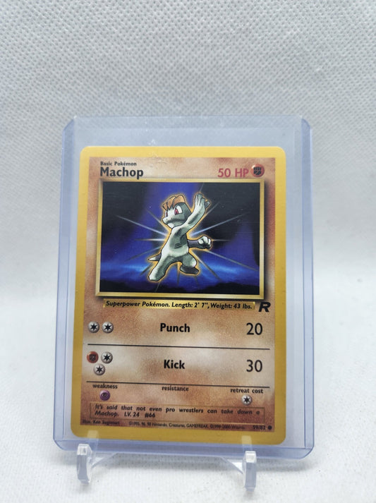 Pokémon Card Machop  1st Edition Team Rocket LP-NM