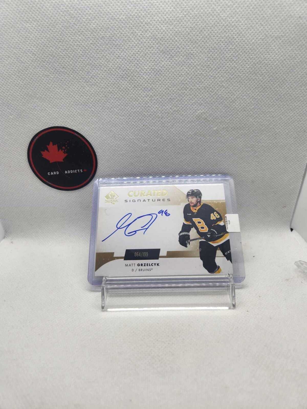 2022-23 UD - SP Authentic - Curated Signatures Matt Grzelcyk SPC-MG /199