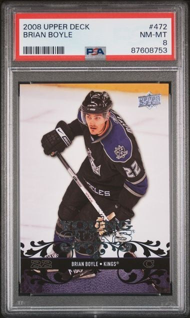 2008-09 UD SERIES 2 BRIAN BOYLE YOUNG GUNS PSA 8