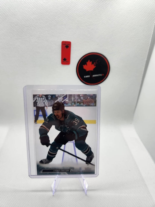 Upper Deck 2021-22 Logan Couture Clear Cut Base Variation 394 UD Clear Cut