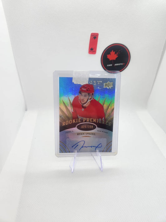 2014-15 TRILOGY ROOKIE PREMIERES AUTO RYAN SPROUL RED WINGS /399