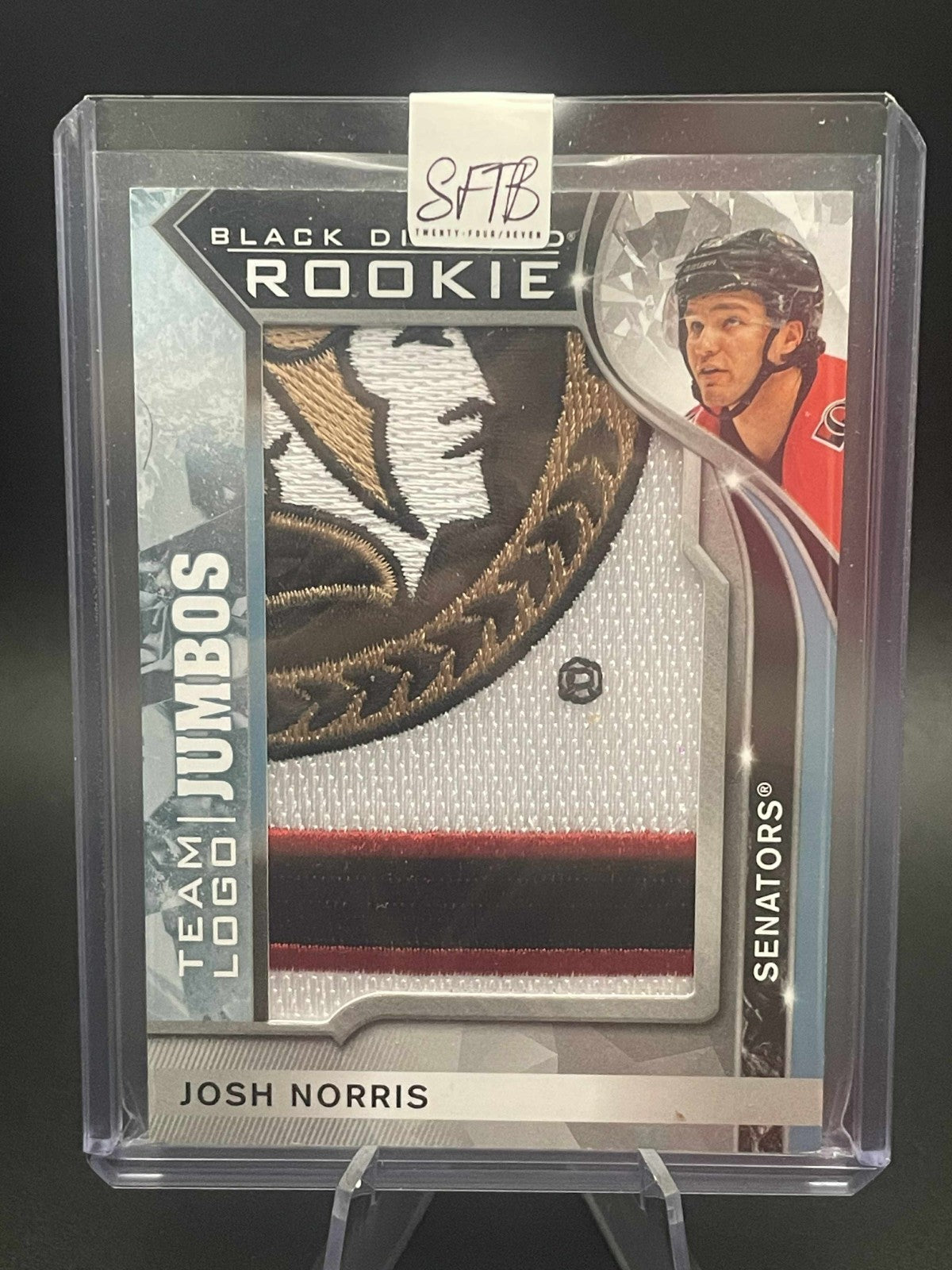 2020-21 Upper Deck Black Diamond Team Logo Jumbos Josh Norris TRL-JN ROOKIE RC