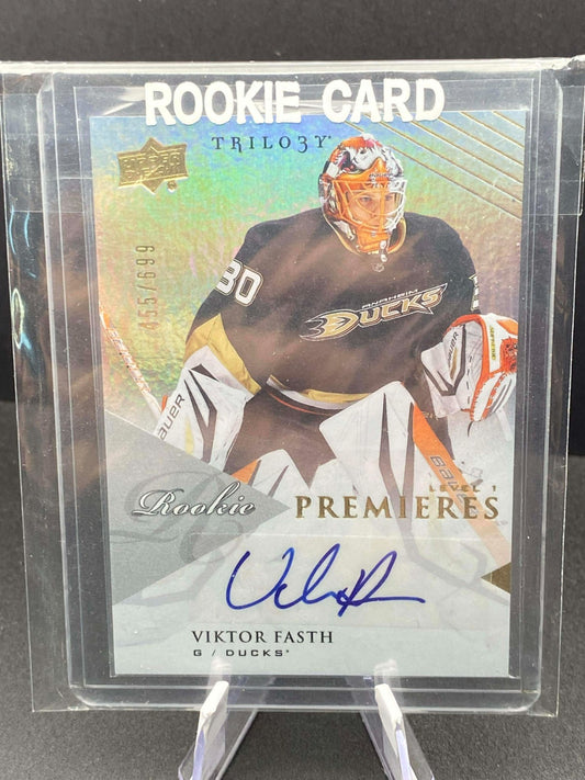 13-14 Upper Deck Trilogy Rookie Premieres Auto Level 1 Viktor Fasth Rookie /699