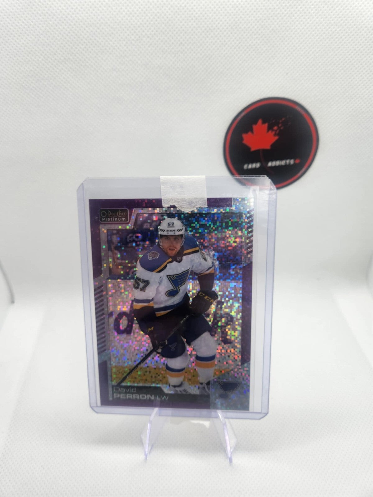 2020-21 O-Pee-Chee Platinum David Perron Violet Pixels Card /399