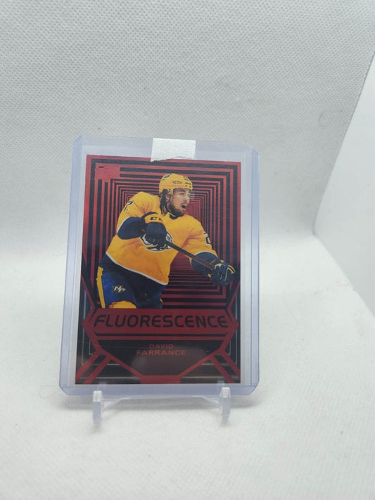 2021-22 UD Series 2 Fluorescence Red #FL-34 David Farrance - Nashville Predators