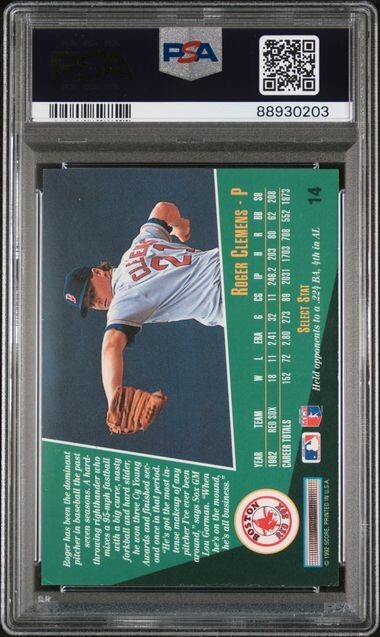 1993 Select #14 Roger Clemens PSA 8