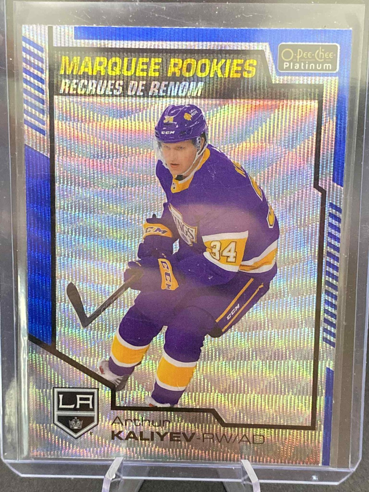 Arthur Kaliyev Blue Surge Marquee Rookie Platinum - NHL Los Angeles Kings