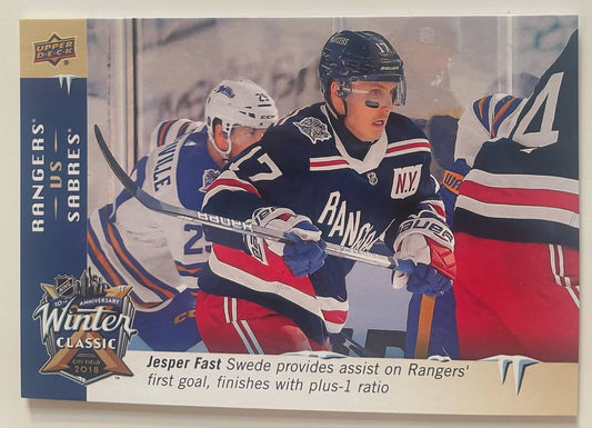 2018-19 Upper Deck Jesper Fast Winter Classic #WC-13 Oversize Jumbo Rangers