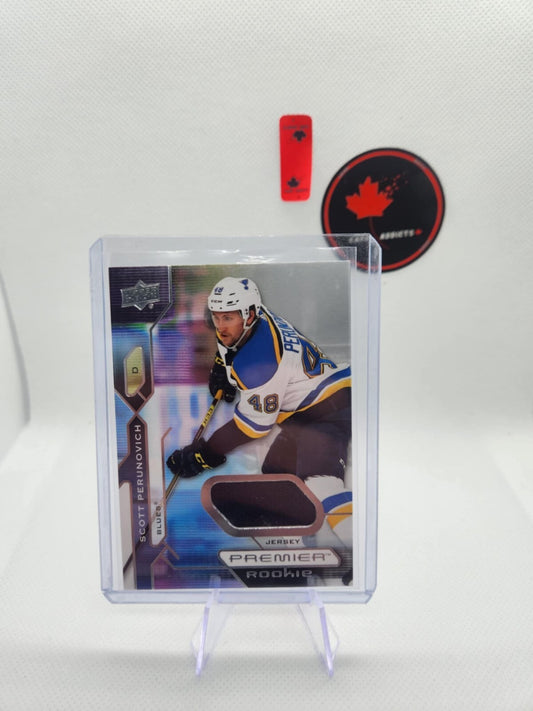 2021-22 UD Premier Scott Perunovich Premier Rookie Jersey