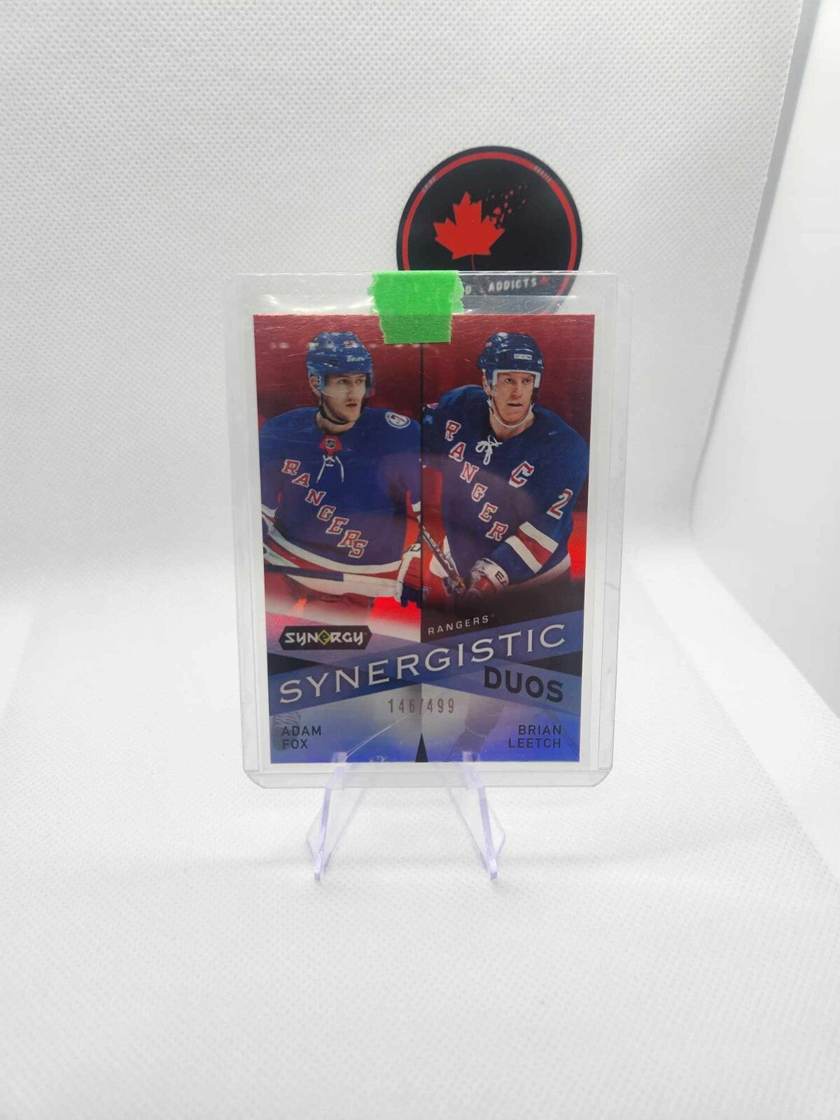 Adam Fox/Brian Leetch - 2022-23 UD Synergy Synergistic Duos #SD-16 Red /499