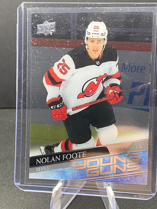 2020-21 Upper Deck Young Guns Clear Cut Nolan Foote RC YG Devils