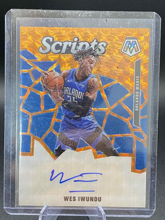 2019-20 WES IWUNDU AUTO PANINI MOSAIC SCRIPTS ORANGE AUTOGRAPHS