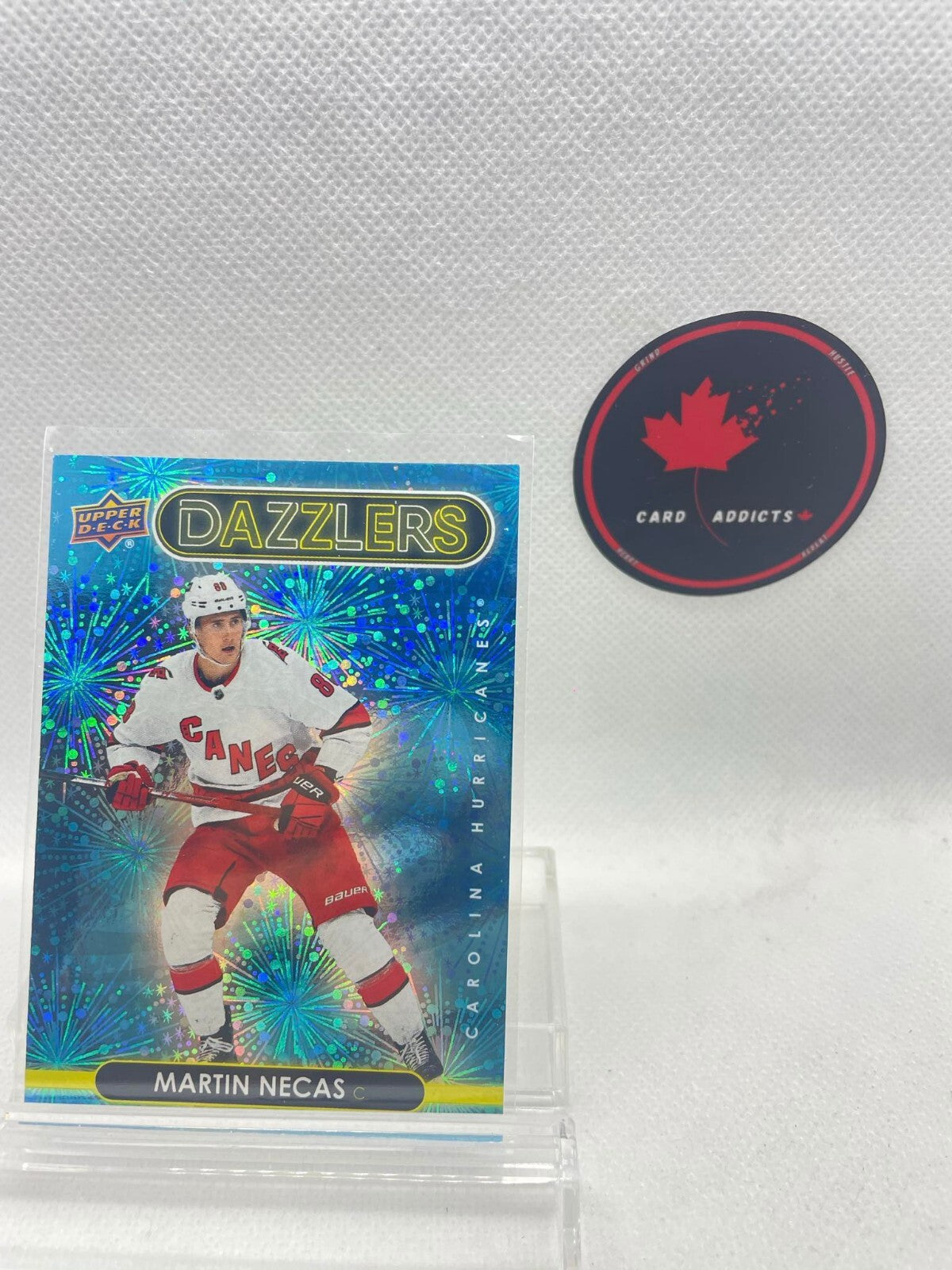 Martin Necas 2021-22 Upper Deck Dazzlers Blue