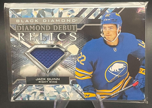 2022-23 UD Black Diamond Debut Relics Jack Quinn Rookie Jersey #DD-JQ Buffalo