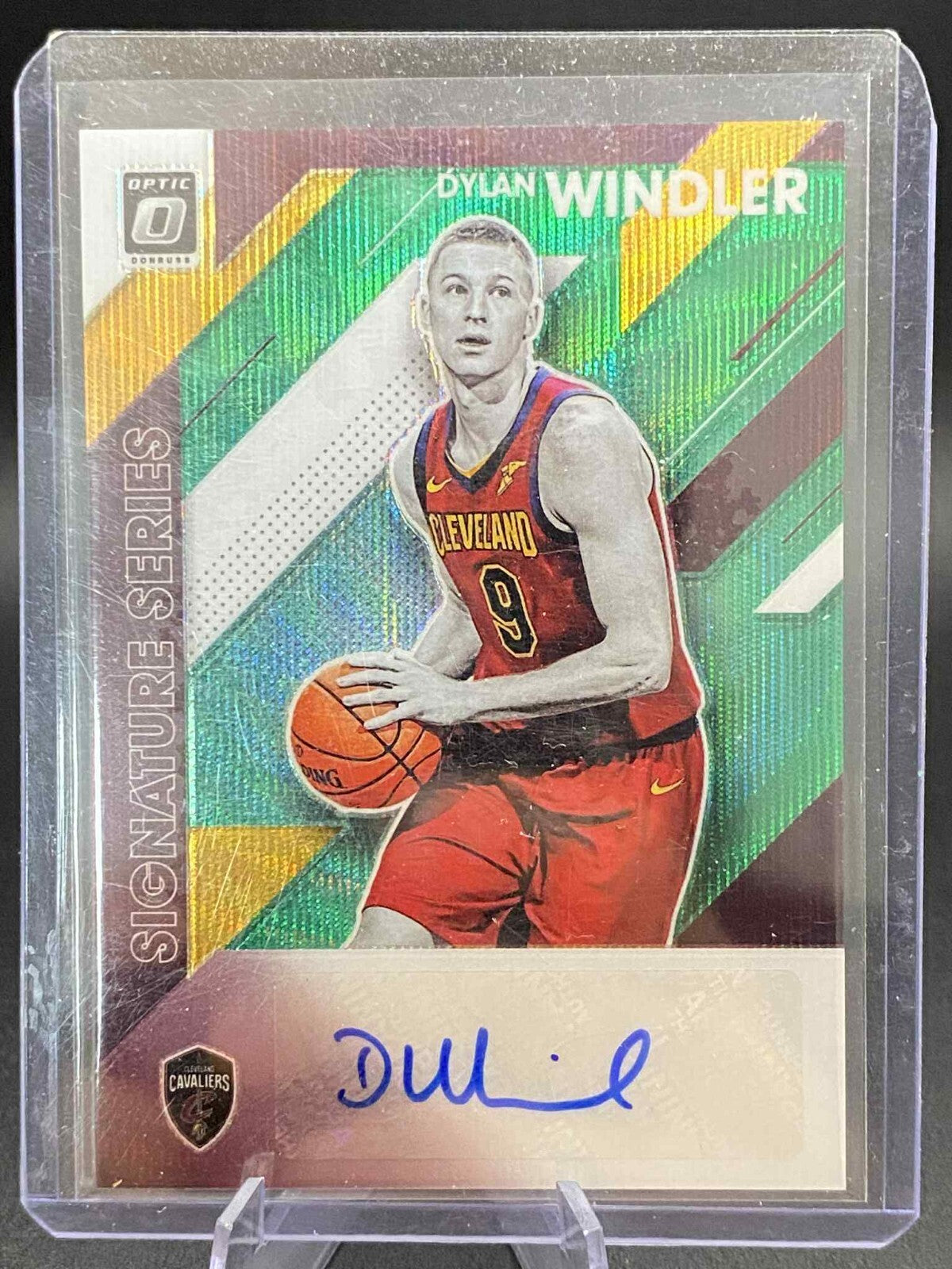 2019-20 Donruss Optic Signature Series Green Prizm Dylan Windler Rookie Auto RC