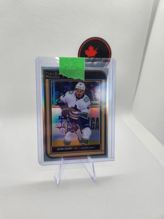 2022-23 OPC PLATINUM QUINN HUGHES REFRACTOR PREMIER CASE HIT PARALLEL #OP15