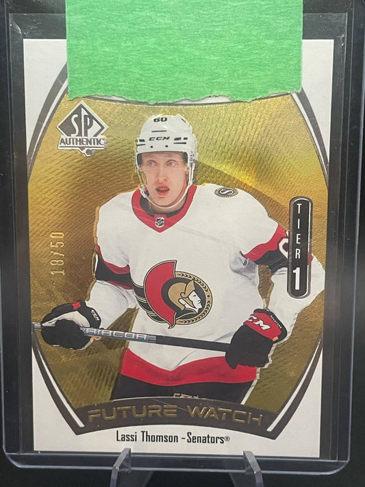 2021-22 SP Authentic Future Watch RC #161 Lassi Thomson Limited Gold /50