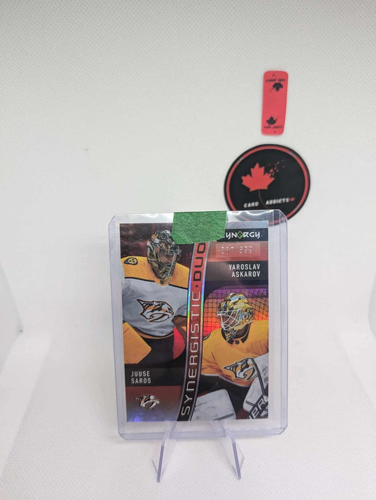 2023-24 UD Synergy Synergistic Duos Star-Rookie Red Saros / Askarov /599 #SD-12