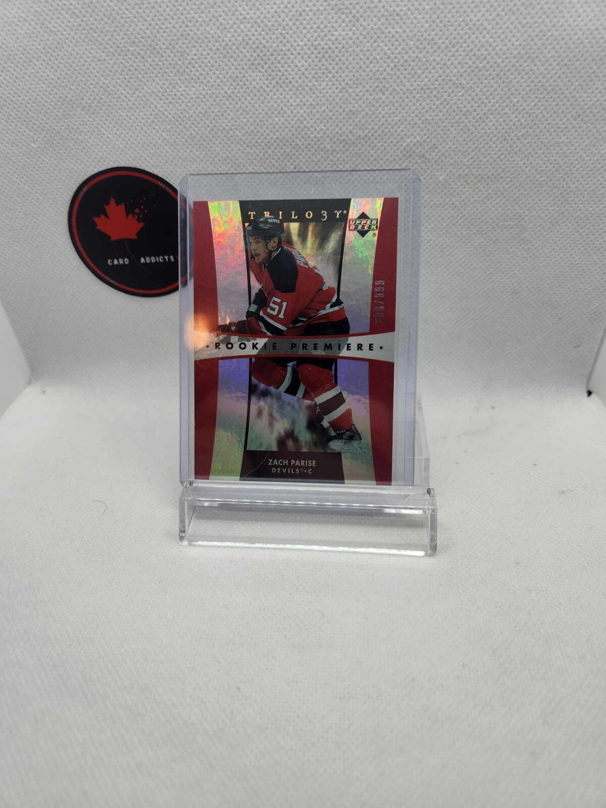 05/06 Trilogy Rookie Premiere RC Zach Parise /999 198 Devils