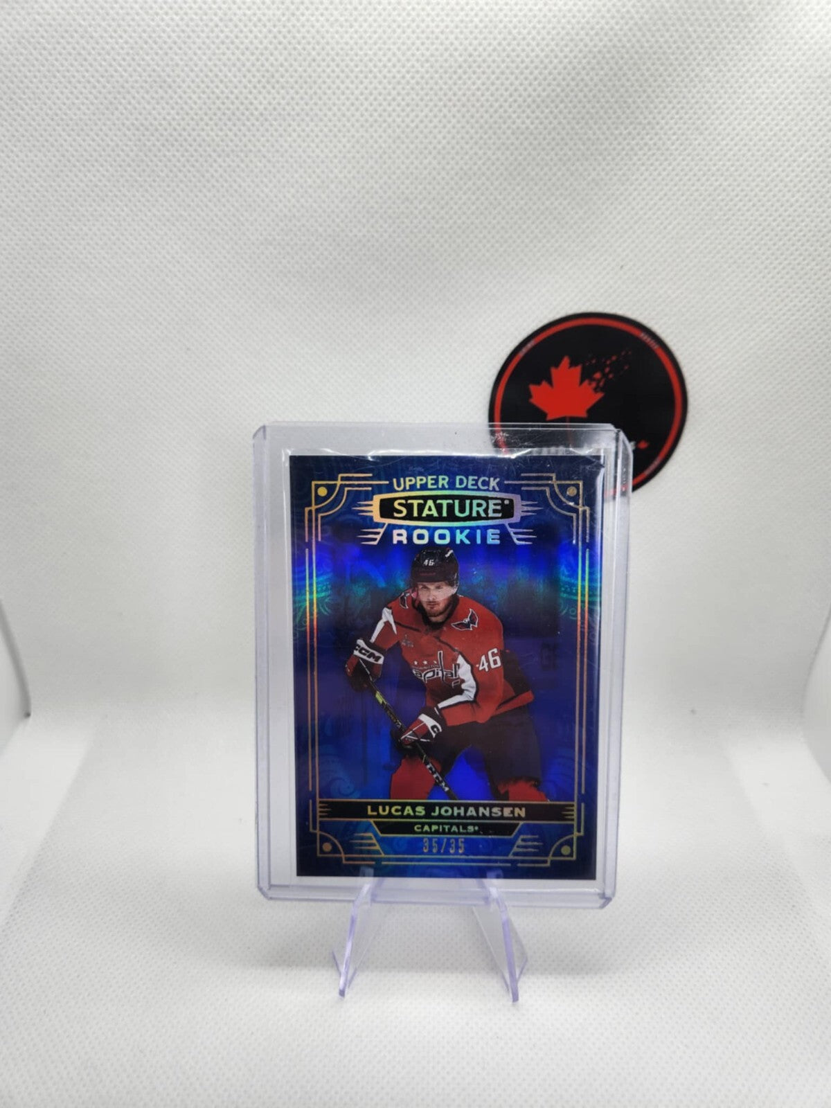 Lucas Johansen 12/35 Rookie Card Upper Deck Stature 2022 NHL Capitals